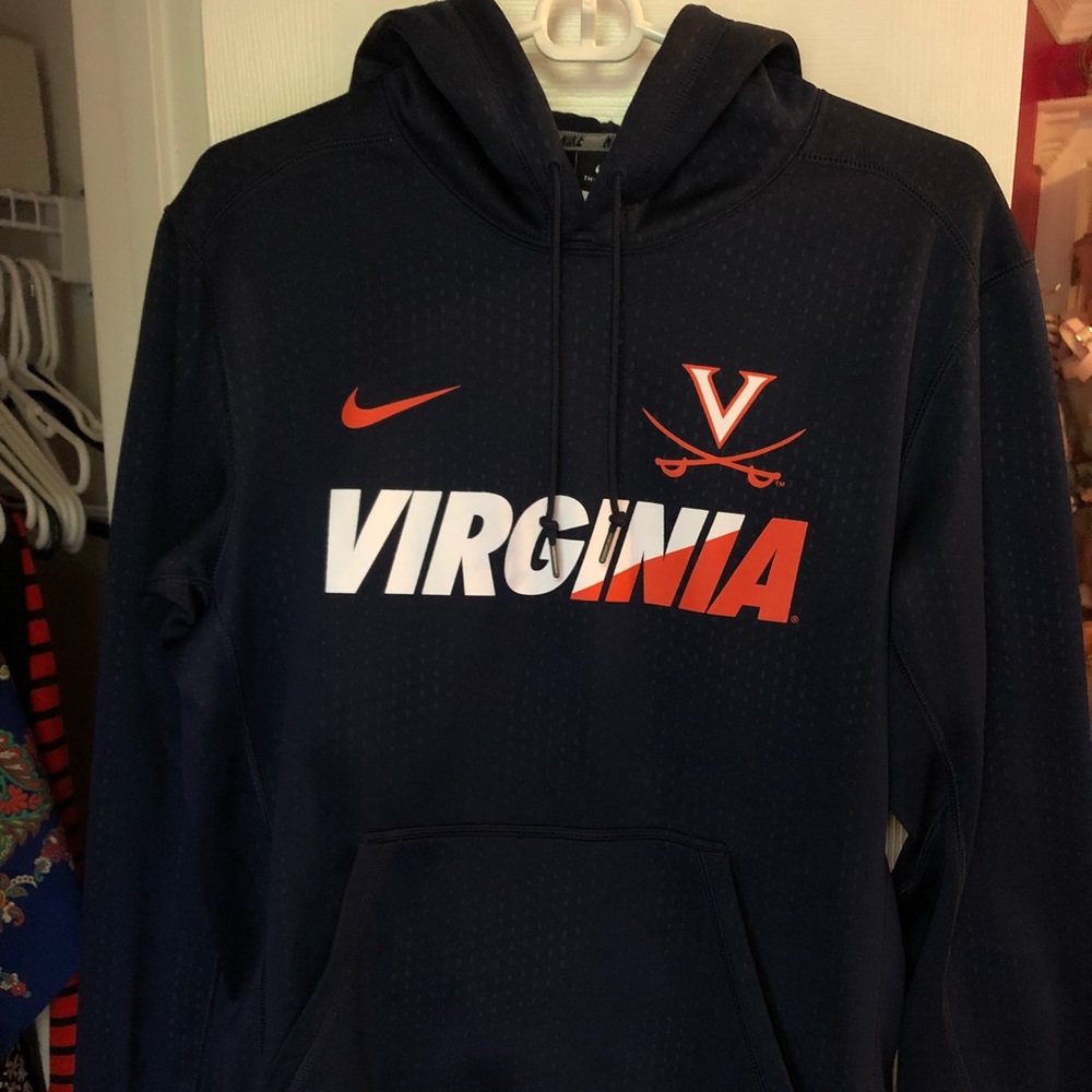 Blue UVA Nike hoodie size M.